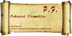 Pokorni Fiametta névjegykártya